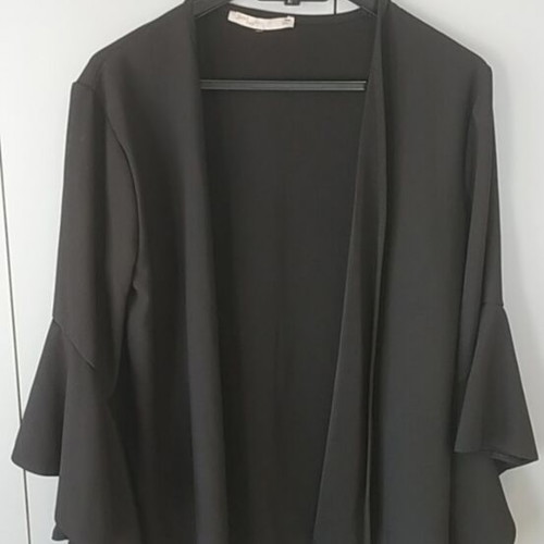Black Bell Sleeve Jacket Justop like new, size M/L