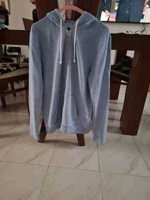 Zara blue light hoodie used size M cotton