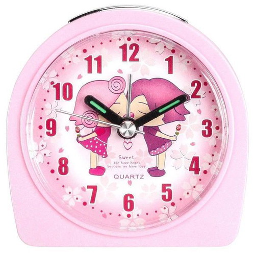 Children's analog table clock new, purple color