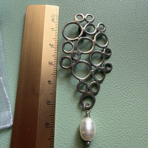 Necklace with silver 950 and pearl like new