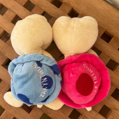 Plush turtles used, pack of two, 14 cm from Zakynthos