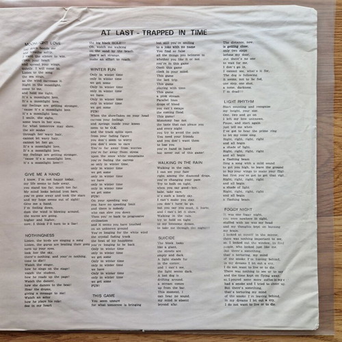 At Last Trapped In Time LP used, rock