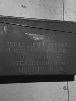 Metal military tool storage box
