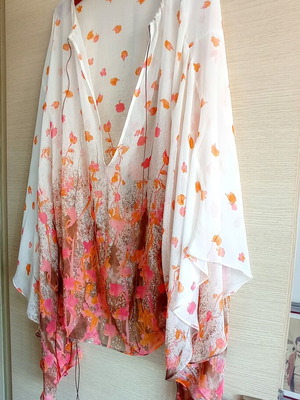 Victoria's Secret floral καφτανι διάφανο one size σαν καινούργιο