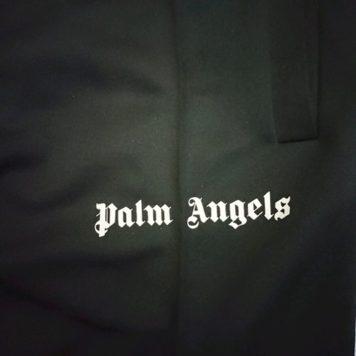 Palm Angels classic logo track pants like new, size Large, black and white