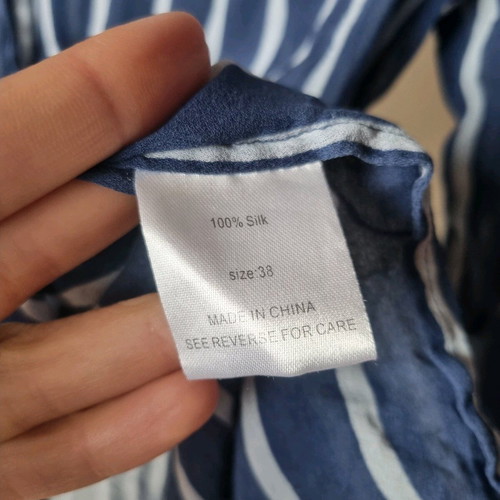 Πουκάμισο Custommade από μετάξι, σαν καινούργιο, μέγεθος 38, μπλε