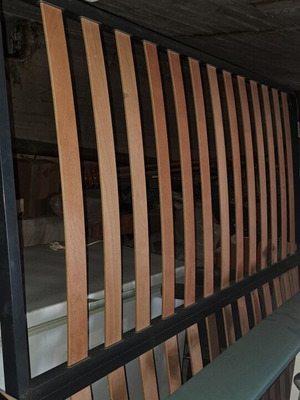 Bed cherry wood with slats like new 180/200