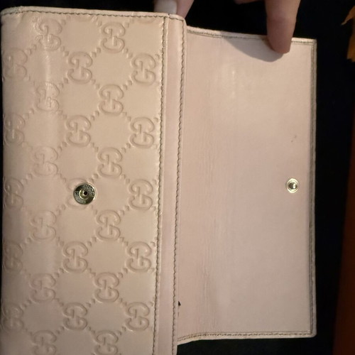 Gucci leather wallet, pale pink