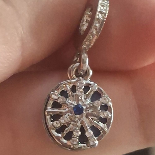Charm for bracelets dangle with blue background, like new