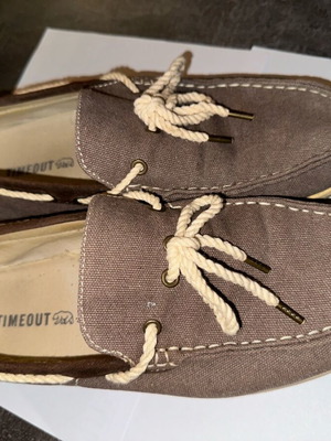 Ανδρικά μοκασίνια υφασμάτινα μεταχειρισμένα, μέγεθος 43, μπεζ καφέ