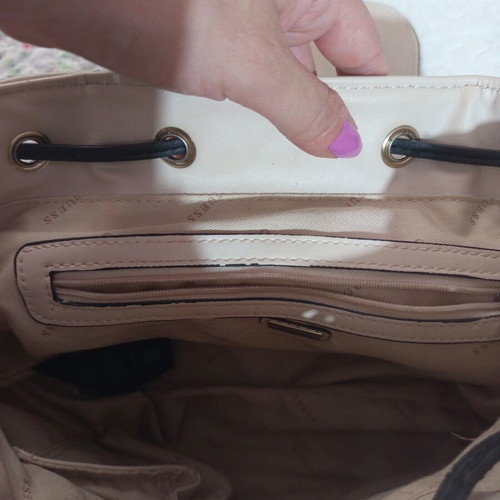 Guess backpack used, beige and black
