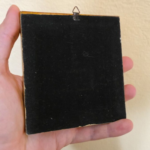 Mini lithograph frame with landscape used