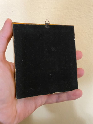 Mini lithograph frame with landscape used
