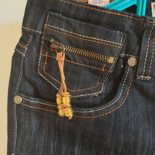 Black denim capri bermuda shorts, medium large
