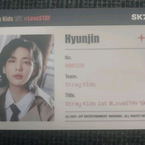 Stray Kids Hyunjin ID card like new, 1st LoveSTAY SKZ-X official