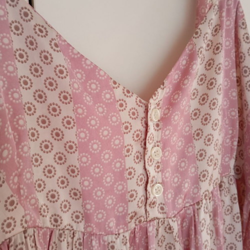 El Bano Milano large maxi dress with satin texture like new, beige pink