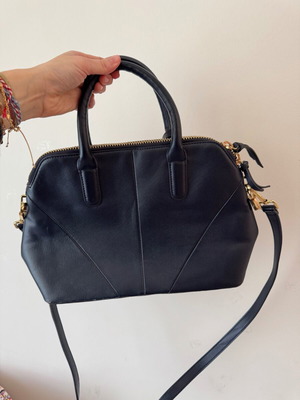 Zara Faux Leather Handbag used, blue
