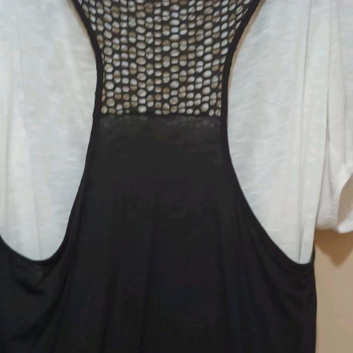 Dina blouse XL like new, double layer with lace and mesh