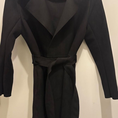 Trench-coat velvet like new, black, size M