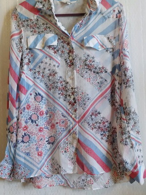 Πουκάμισο Gigi Hadit & Tomy Hilfiger S σαν καινούργιο, διαφανές