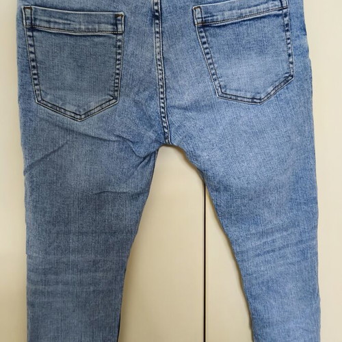 Bershka Skinny Jeans Men’s Blue Used With Rips Size L