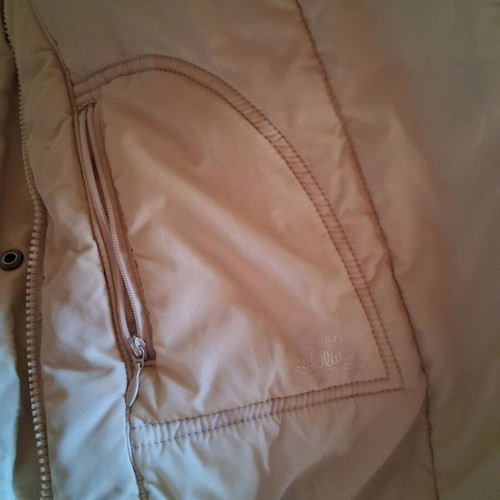 S.Oliver long jacket like new, beige with fur collar and belt