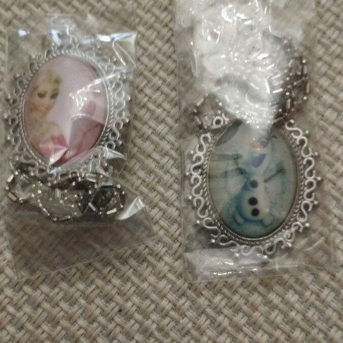 Disney Frozen Elsa and Olaf children's necklaces new, set of 2
