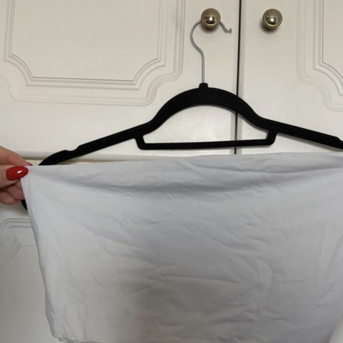 Bershka white top with cords like new, size M
