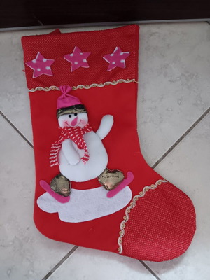 Christmas decorative stocking used