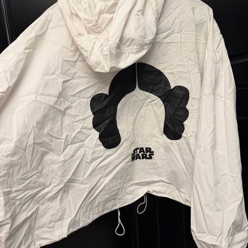 Star Wars Zara windbreaker jacket like new, oversized balloon sleeves, white, XL