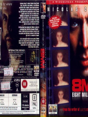 8 MM DVD used, crime genre with subtitles