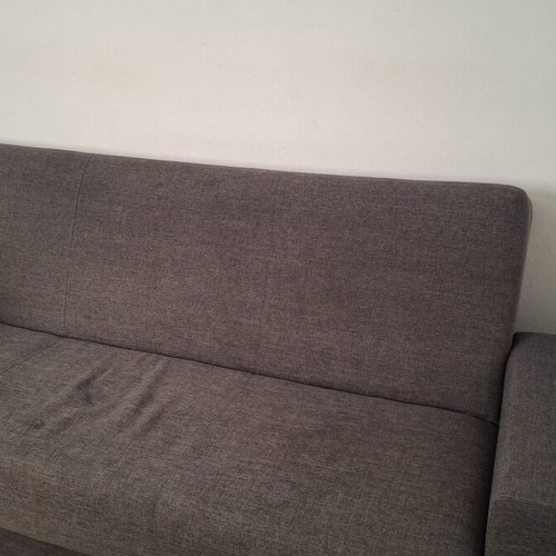 Three-seater sofa bed used, mechanism broken