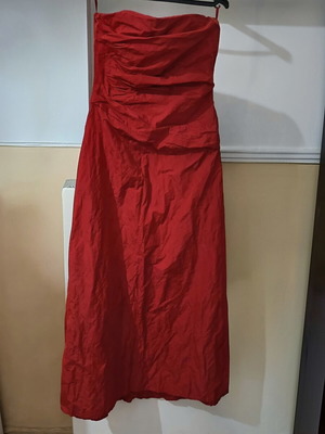 Sixth Sense strapless formal dress used, red, size L