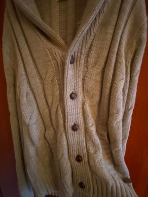 Funky Buddha knitted cardigan XL like new, beige and brown