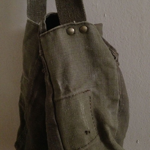 Vintage Military Messenger Bag used, khaki crossbody