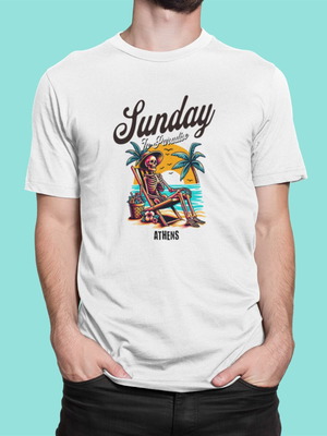T-shirt Sunday in Paradise Athens Edition new, unisex polyester jersey