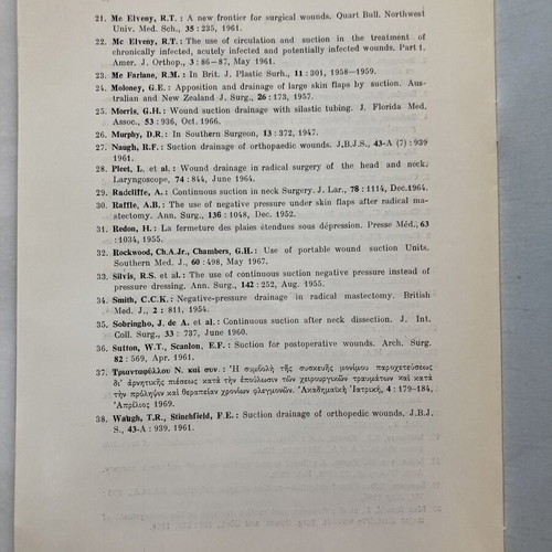 Βίντατζ ελληνικά ιατρικά φυλλάδια 1971, Δρ Β. Κρεμμύδας, Χειρουργικές Μονογραφίες