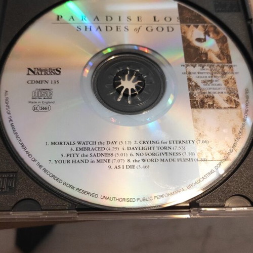 Paradise Lost Shades Of God & Gothic CD used, metal