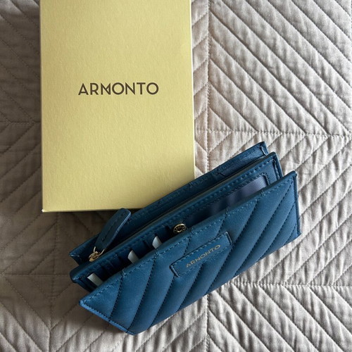 Γυναικείο πορτοφόλι Armonto καινούργιο, μπλε δερμάτινο