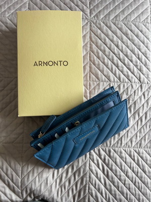 Γυναικείο πορτοφόλι Armonto καινούργιο, μπλε δερμάτινο