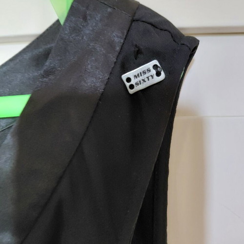 Miss Sixty balloon dress like new, satin details, black, size L