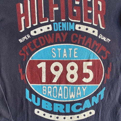 Tommy Hilfiger boys' long-sleeve blue shirt like new, age 12