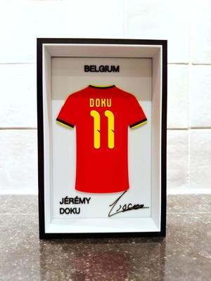 Jérémy Doku Belgium FC logo collectible, like new