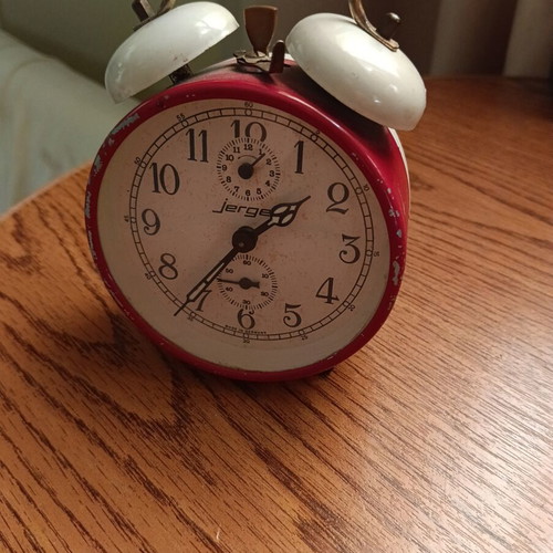 Jerger vintage table clock used, analog