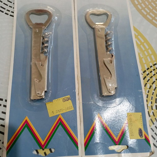 Corkscrew bottle openers new, set of 2, stainless steel