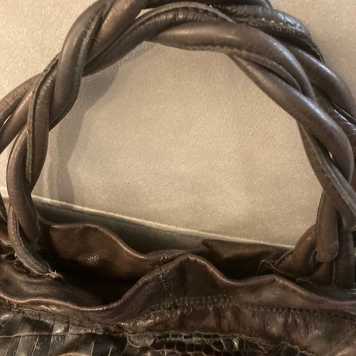 Massimo Dutty leather handbag and shoulder bag used with matte chain 50x50cm