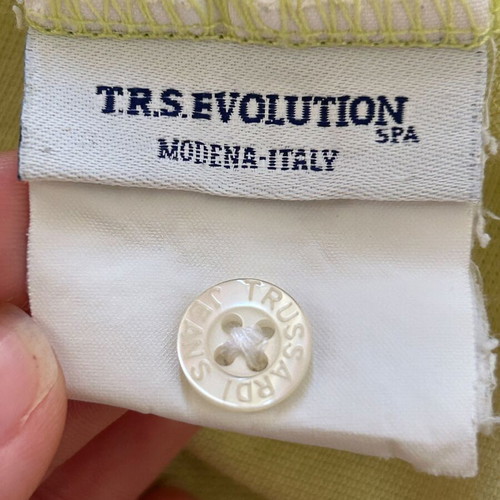 Trussardi Jeans Polo Shirt used, XXL, yellow, 100% cotton