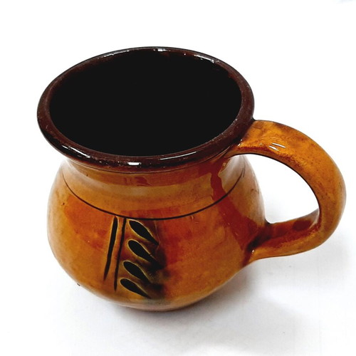 Small glazed ceramic pot handpainted, like new, Bulgaria
