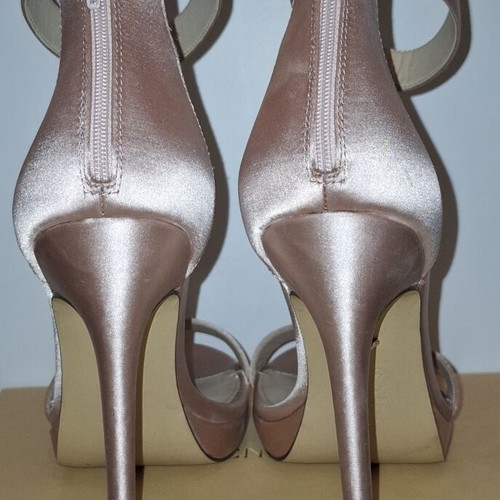 Nina New York satin pink sandals heel 12cm size 37.5 like new