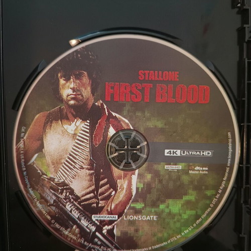 Rambo: First Blood Blu-Ray like new with 4K UHD disc and subtitles